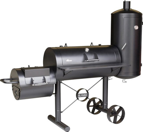 El Fuego Smoker Holzkohlegrill Kiona in Schwarz