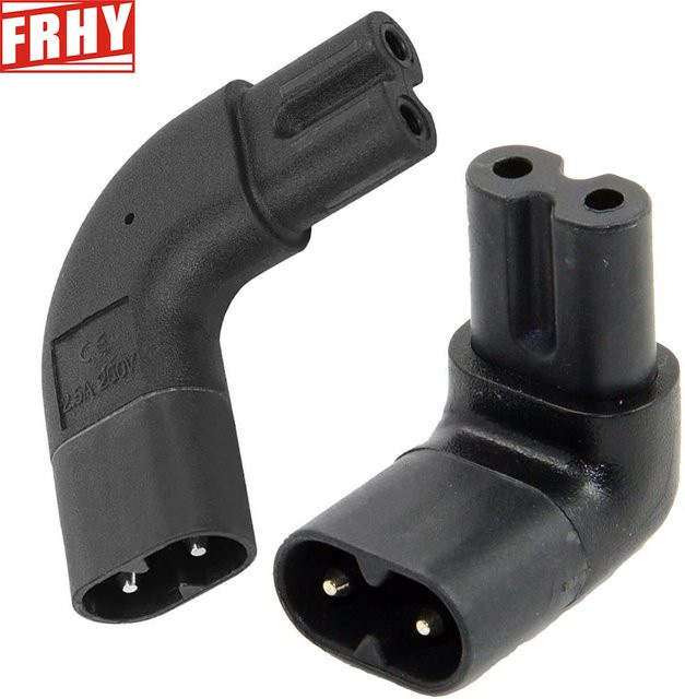 4 Stück FRHY AC-Netzteil Kabel IEC 320 C7-Buchse auf C8-Stecker in Schwarz für Laptops, Fernseher und Spielekonsolen - Bild 1