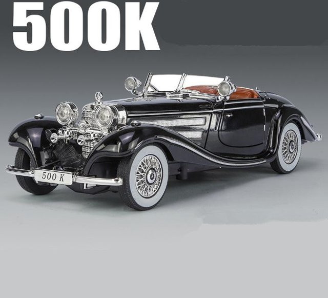 Linyi toy car 1936 Benz 500K Automodell, 1:24, mit Licht und Sound, ab 18 Jahren - Bild 1
