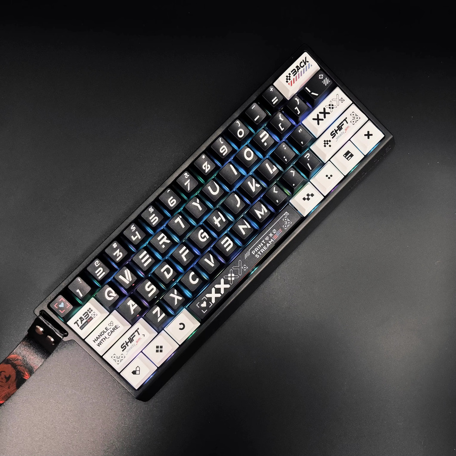 Aifei PrintStream Tastenkappen Set aus PBT mit Farbsublimation im Cherry-Profil für MX-Switches, 139 Tasten, Schwarz - Bild 3