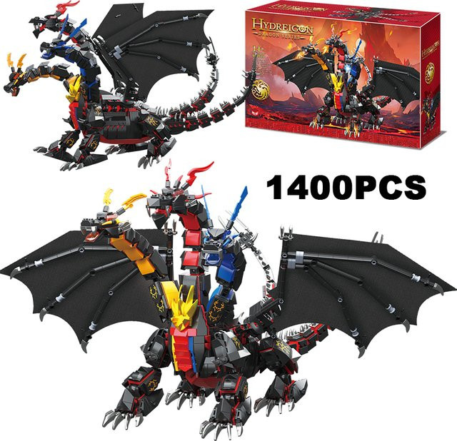 ZHE GAO BLOCKS Hydreigon Drachen Bausteine, 1400 Teile - Bild 1