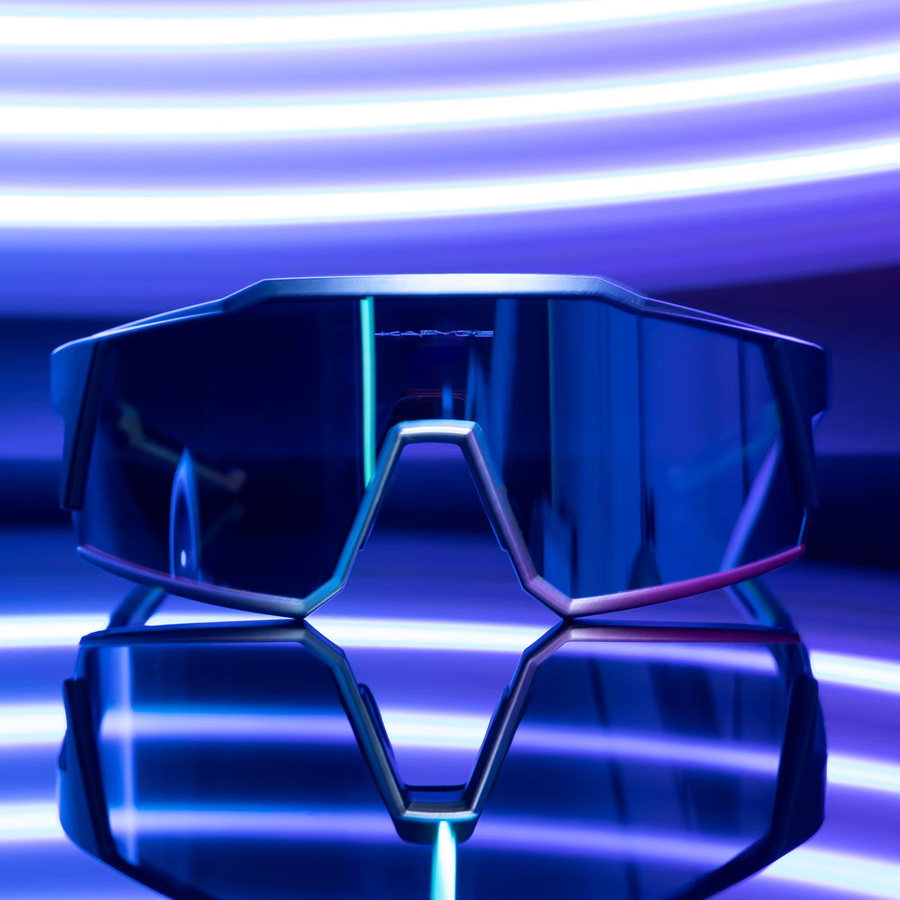 Kapvoe Sportsonnenbrille, Vollrand, Kunststoff, Wrap - Bild 3