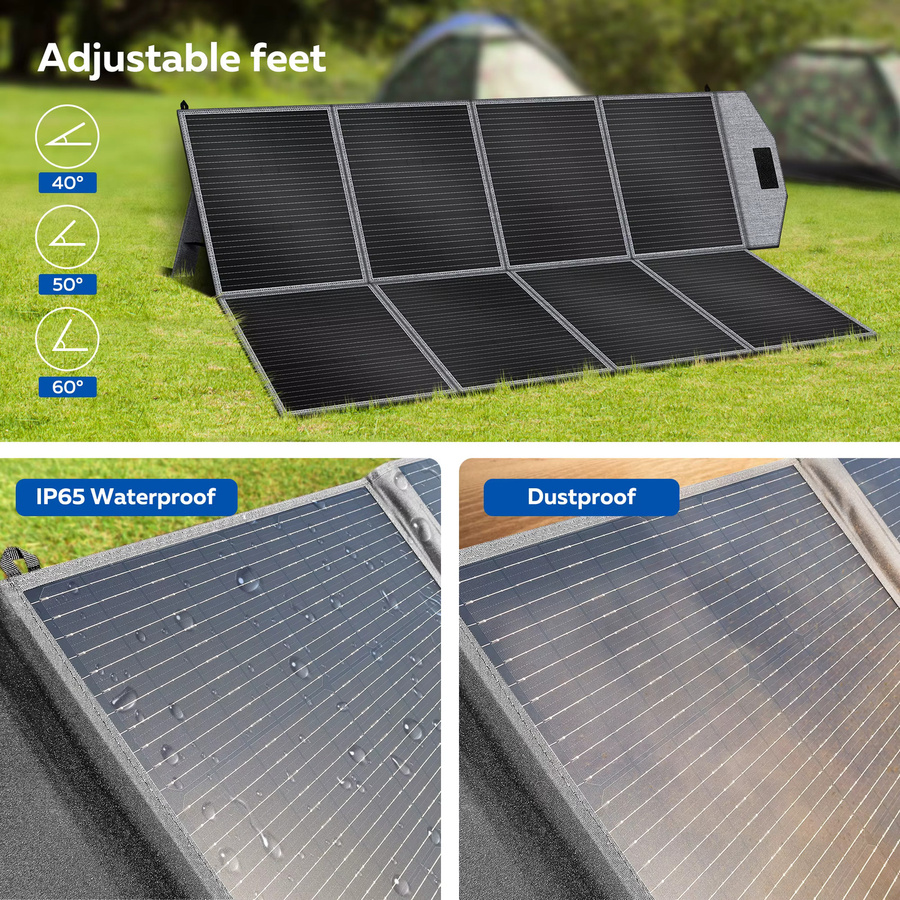 CTOLITY SP400-ETFE Faltbares Solarpanel 400W mit 41V 9.8A IP65 Wasserdicht für Powerstation, Wohnmobil und Camping - Bild 7