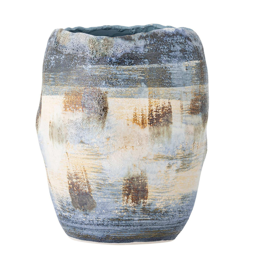 Bloomingville Keramikvase Nienna in Blau mit organischem Design, Höhe: 31 cm - Bild 1