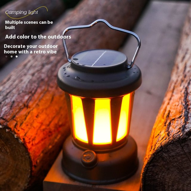 ESMARTER Solar Camping Laterne mit LED, dimmbar, Weiß - Bild 1
