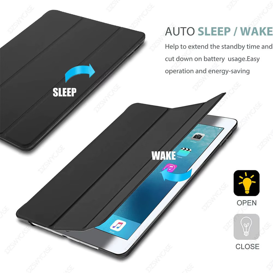 DZSWYCASE Schutzhülle für iPad 9./8./7. Generation 10,2 Zoll, iPad Air 3. Generation 10,5 Zoll 2019 und iPad Pro 10,5 Zoll 2017 mit Auto-Sleep-Wake-Funktion in Pink oder Black - Bild 3