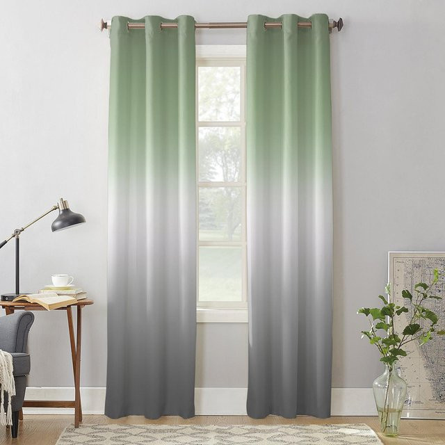 Binchi Outdoor Equipment Vorhang in Grau mit modernem Design, halbtransparent, Breite: 135 cm, Höhe: 60 cm - Bild 1