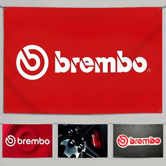 B-Brembo Minimalistische Stoffflagge als lichtbeständiges Gartenbanner für den Außenbereich - Bild 1