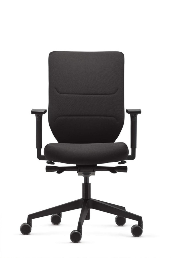 Bürodrehstuhl Sync 2 Polster von BIGBOXX in Schwarz mit Armlehnen und Höhenverstellung - Bild 1