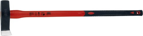 Connex Spalthammer in Rot und Schwarz mit Glasfaserstiel und Stahlkopf, 3 kg - Bild 1