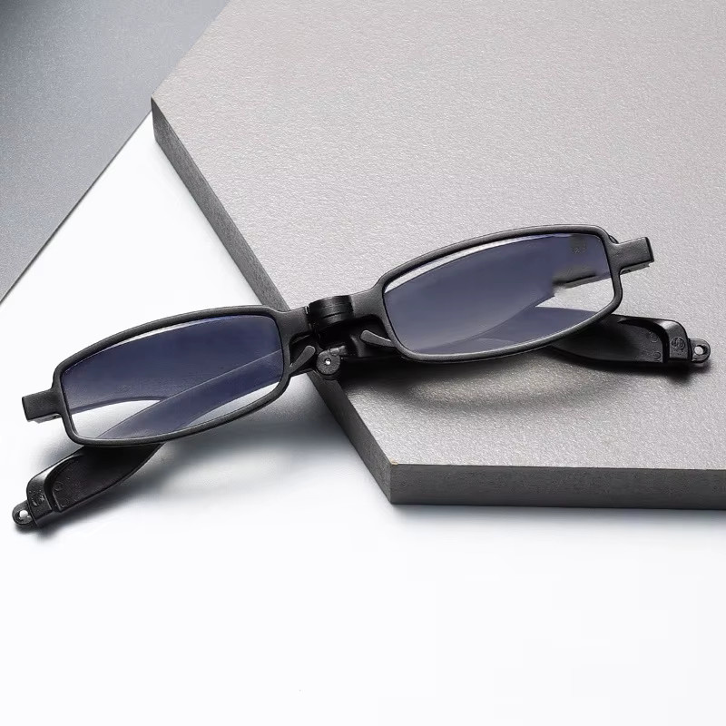 CHUANCHEN Lesebrille, Vollrand, rechteckig, Kunststoff, schwarz - Bild 1