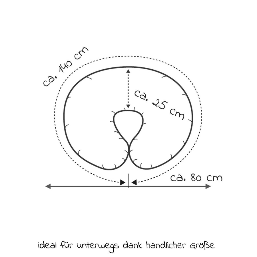 Theraline Stillkissen Das Wynnie in Grau mit Polyesterhohlfaser-Füllung und Bezug - Bild 3