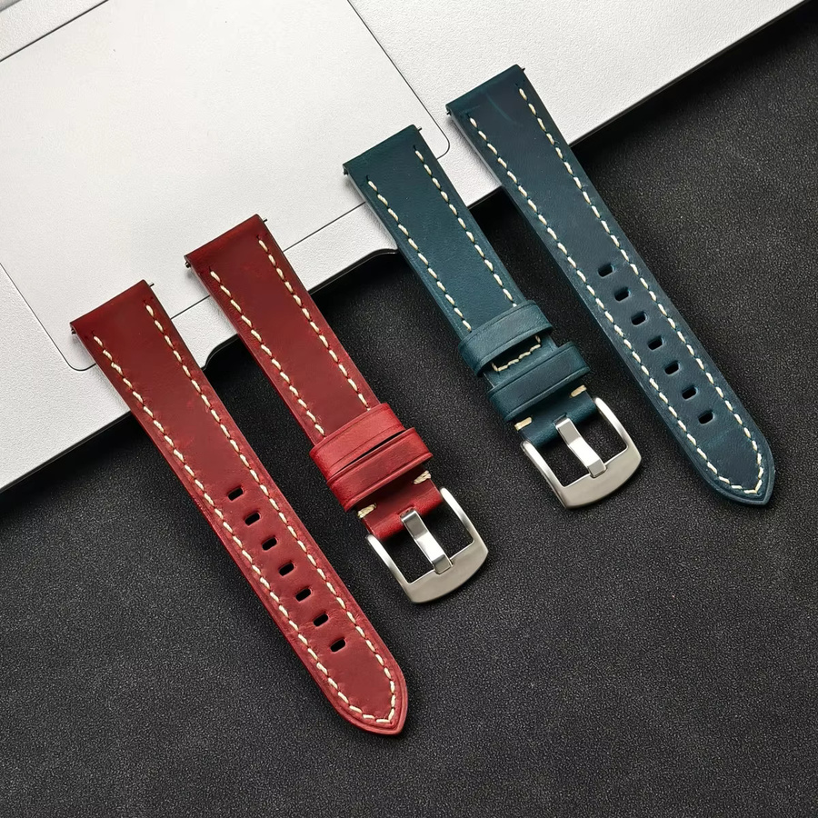 CHIICSMART Uhrenarmband Leder, grau, braun, Unisex - Bild 3