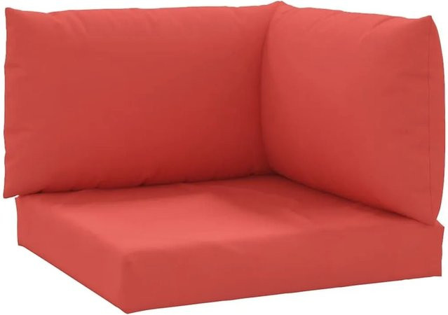 vidaXL Palettenkissen 3-teiliges Set aus wasserabweisendem Oxford-Gewebe in Rot, B/T/H: 60 x 60 x 6 cm - Bild 1