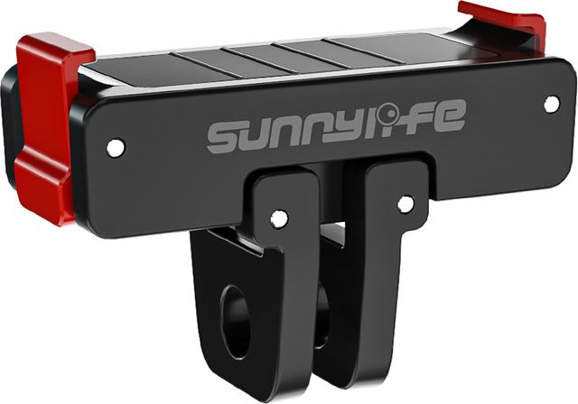 DJI Magnetischer Zwei-Klauen-Adapter mit Schnellverschluss und faltbarer Verlängerungshalterung für DJI Osmo Action 5 Pro, 4, 3, 2 in Schwarz - Bild 1