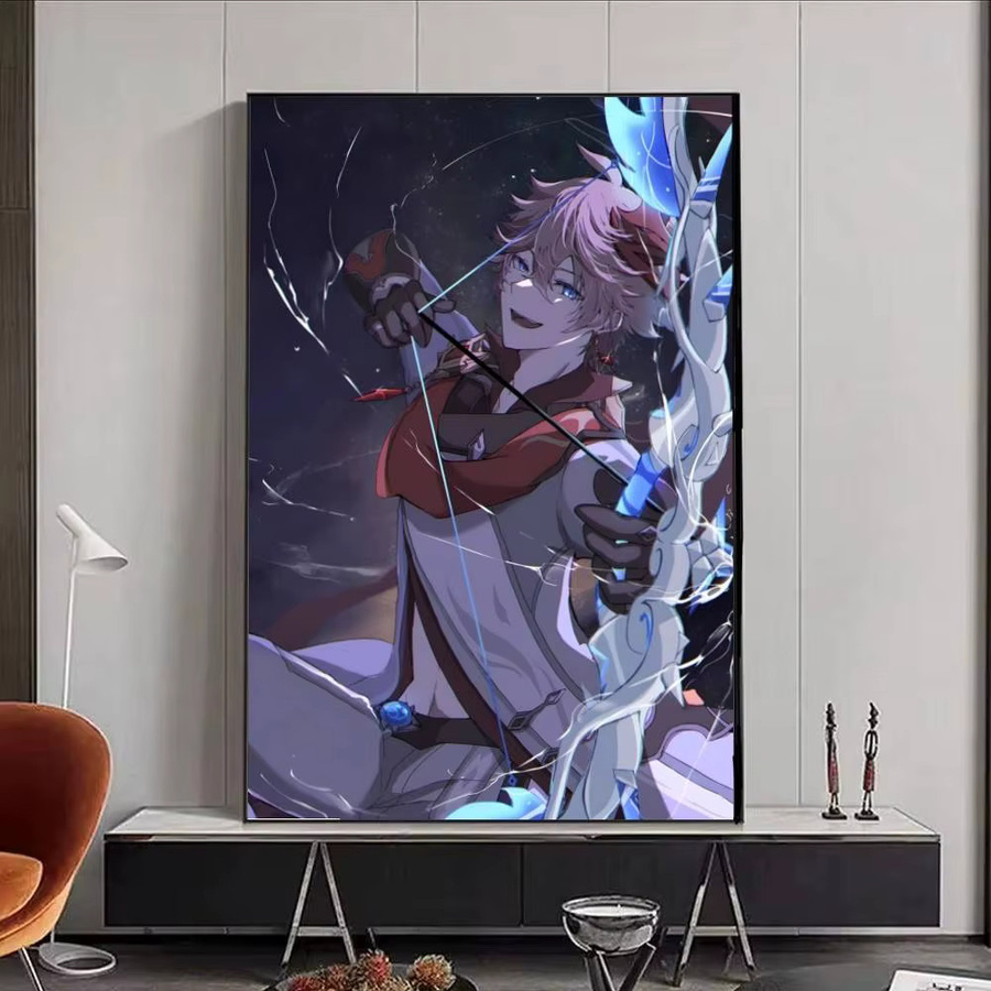 Genshin Impact Tartaglia Poster aus Papier, selbstklebend, Mehrfarbig - Bild 5