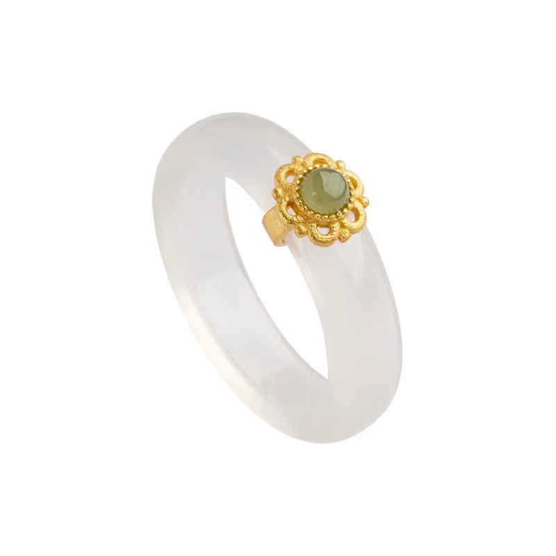 Ring Chalcedon, Gold, Vintage - Bild 4