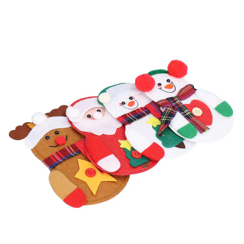 8er Set Igeteck Weihnachts Filz Hängeornamente mit Schneemann und Rentier Figuren in Mehrfarbig - Bild 4
