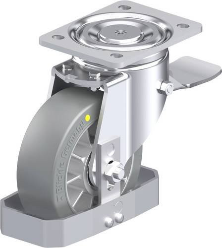 Blickle Stahlblech-Lenkrolle LH-ALTH 152K-ST-AS-FS in Silber, Rad-Durchmesser: 150 mm, Tragfähigkeit: 900 kg - Bild 1