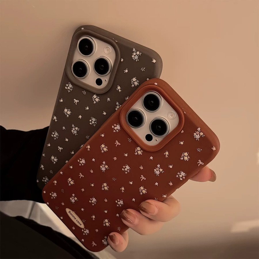 Stoßfeste iPhone Handyhülle mit Blumenmuster in Bonbonfarben für Apple iPhone 11 bis 17 Pro Max und Plus Modelle, Multicolor - Bild 4