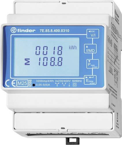 Finder 7E.85.8.400.0310 Digitaler Energiezähler in Weiß - Bild 1