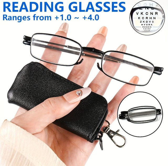 ERIKOLE Lesebrille, Vollrand, rechteckig, Metall, black, Unisex - Bild 1