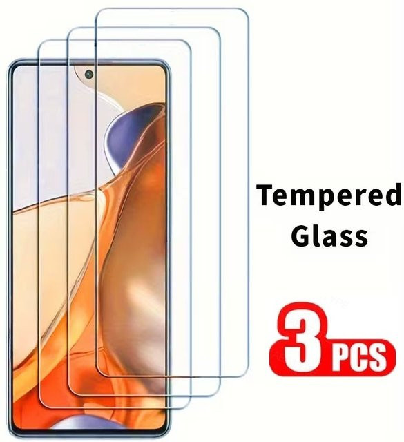 3er-Set Displayschutzfolie aus gehärtetem Glas für Samsung Galaxy M62 M55S M54 M12 M14 M15 M16 M21 M44 M51 M52 M53 M31S M32 M34 in Transparent - Bild 1
