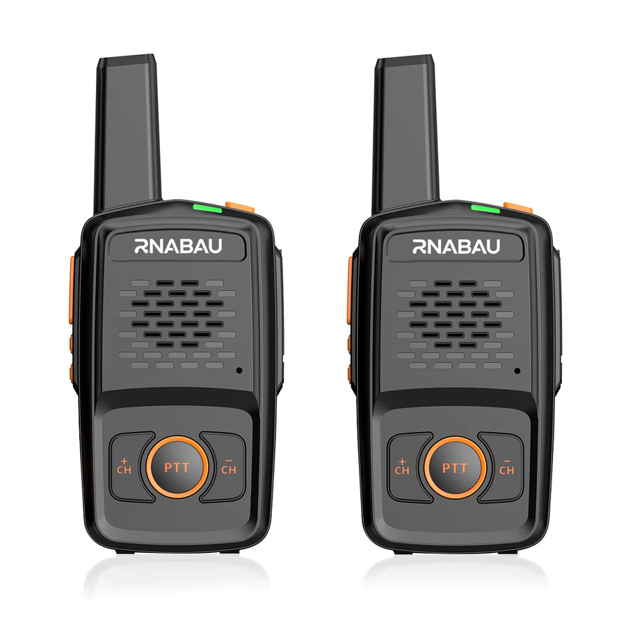RNABAU Mini Walkie-Talkie MT-N1 Professionelles UHF Zwei-Wege-Funkgerät mit 16 Kanälen in Schwarz, kompatibel mit Baofeng - Bild 4