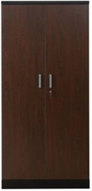PROREGAL Aktenschrank Beetle mit 4 Fachböden und Schloss, Schwarz & Wenge, H x B x T: 195 x 92 x 42 cm - Bild 1