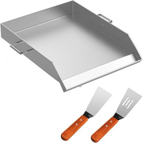 VEVOR Grillplatte aus Edelstahl für Dreifach-Kochstellen, quadratische Griddle-Platte für den Außenbereich, 16 x 18 Inch - Bild 1