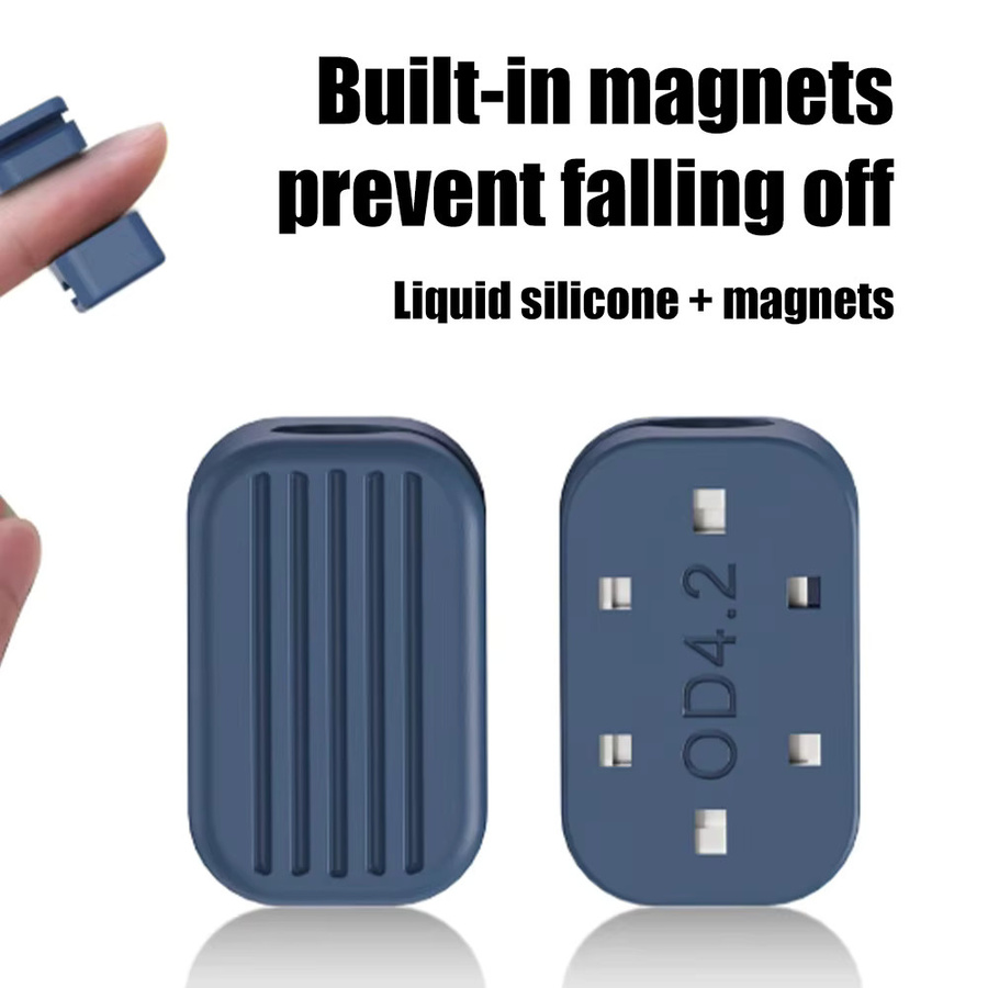 Magnetischer Desktop-Kabel-Organizer in Weiß zur Aufwicklung und zum Management deiner Ladekabel - Bild 3