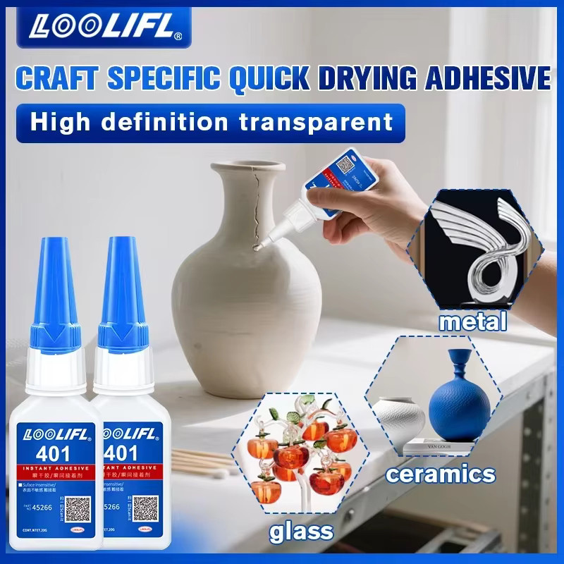 LOOLIFL Superkleber 401 Schnelltrocknender Sekundenkleber Transparent für Schmuck und Bekleidungsaccessoires - Bild 2