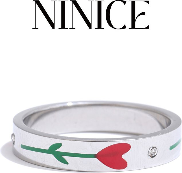 NiNice Fingerring Edelstahl, Silber, Unisex - Bild 1