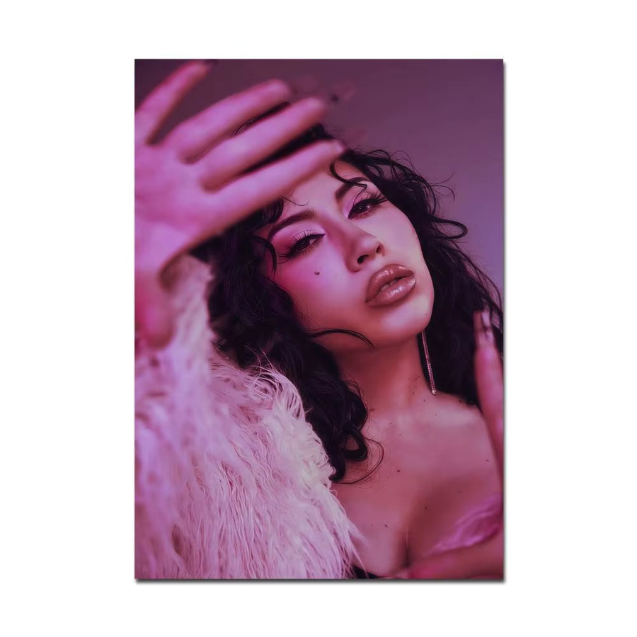 Vintage Kali Uchis DIY Sticky Poster Whitepaper Kunstwerk in Weiß, B/H: 15 x 15 cm - Bild 6