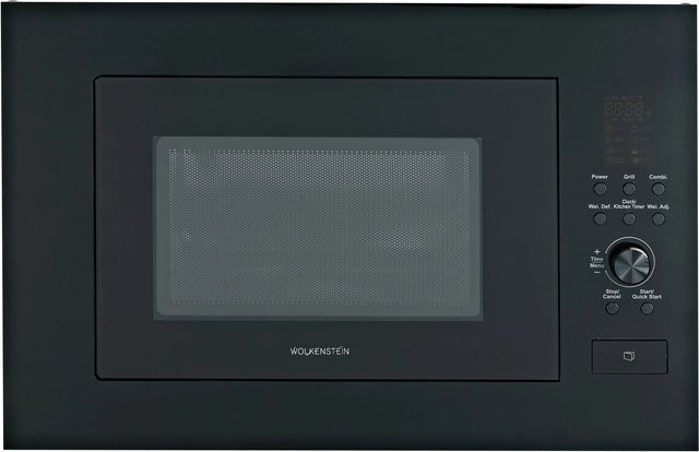 Wolkenstein Einbaumikrowelle WMW900-25GB EB in Schwarz mit Grill, 900W Mikrowelle und 1000W Grill, LED-Display und Automatikprogrammen - Bild 1
