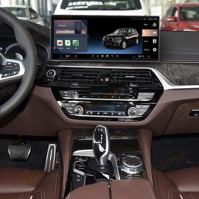 ZWNAV ID9 12,9 Zoll Multimedia-Player mit Android Auto, Apple CarPlay, Bluetooth und GPS Navigation für BMW 5er G30 G31 in Schwarz - Bild 1