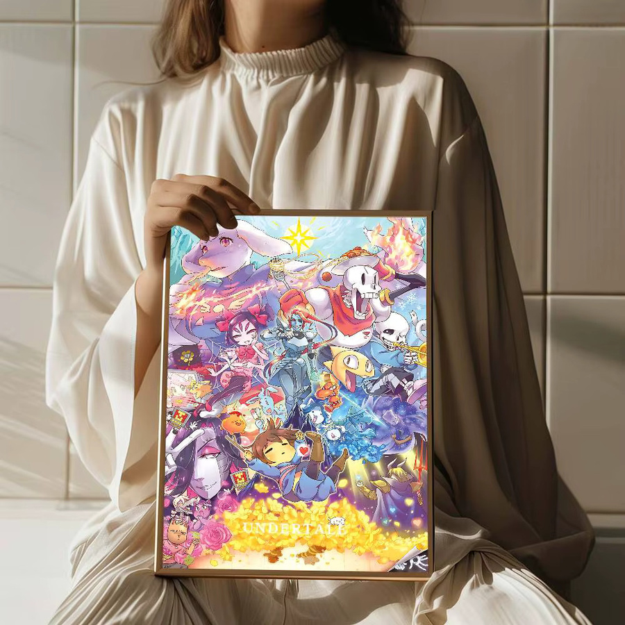 Vintage Undertale Poster von Potdemiel in Multicolor als Wandaufkleber auf Whitepaper - Bild 4