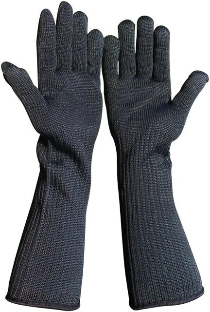 TOMTOP JMS Schnittfeste Handschuhe mit Edelstahl-Schutzstufe 5 in Schwarz - Bild 1