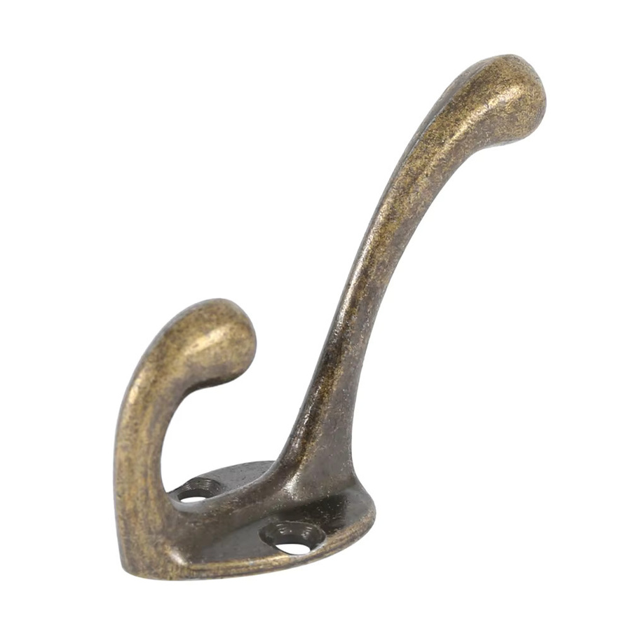 Everso Kleiderhaken zur Wandmontage aus Metall in Bronze, 10 Stück Vintage Kleiderbügel für Badezimmer und Garderobe - Bild 2