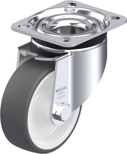 Blickle LK-POTH 100R-1 Lenkrolle aus verzinktem Stahl und Kunststoff, Rad-Durchmesser: 100 mm, Tragfähigkeit: 300 kg - Bild 1