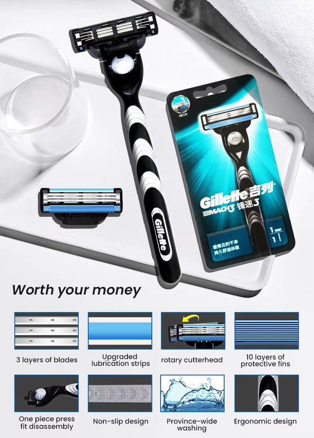 Gillette Mach3 Rasierer für Herren - Bild 3