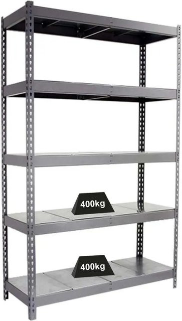 PROREGAL Schwerlastregal Big Metal Yeti Grau, H x B x T: 200 x 180 x 60 cm - Bild 1