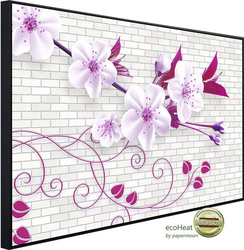papermoon EcoHeat Infrarotheizung mit Blumenmuster in Bunt und Matt-Effekt mit App-Steuerung und Überhitzungsschutz - Bild 1