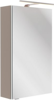 Fackelmann Spiegelschrank SBC mit LED-Beleuchtung und Steckdose, Cubanit Grau, B/T/H: 40 x 15,3 x 68 cm - Bild 2