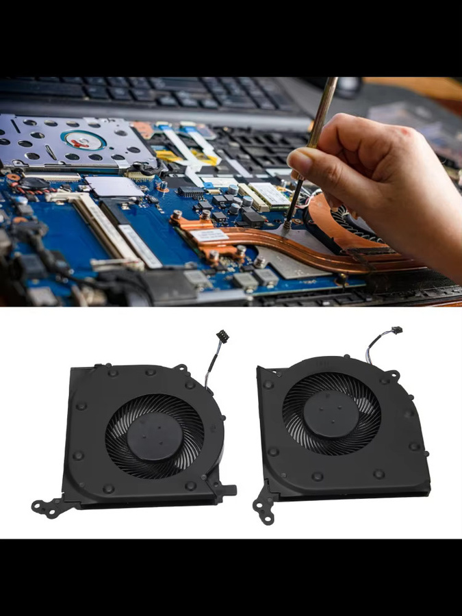 Lenovo Laptop-Kühler-Lüfter-Ersatz in Schwarz, kompatibel mit Legion 5 5I 15IMH05 15IMH05H 15ARH05 15ARH05H - Bild 5