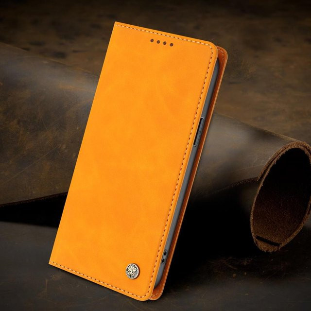 Luxus Leder Wallet Handyhülle für Google Pixel 10 9 Pro XL 8 7 6 Flip Book Case in Orange - Bild 1