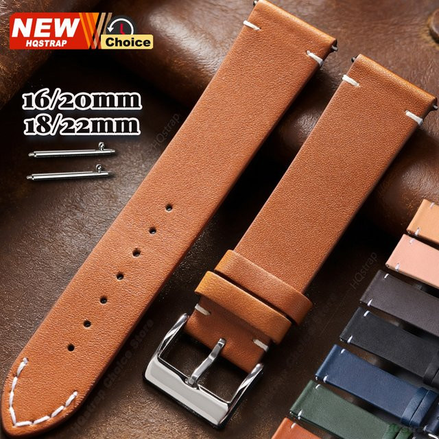 HQstrap Uhrenarmband Leder, Nahtstil, Unisex - Bild 1