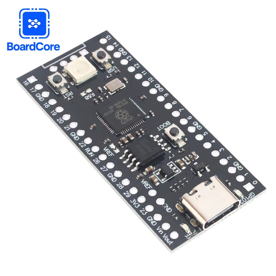 RP2040 Core Board mit USB-C Port für Raspberry Pi Pico, kompatibel mit MicroPython, Schwarz - Bild 2