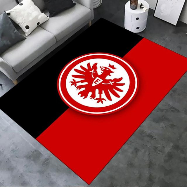 Eintracht Frankfurt Teppich On My Love Home, rutschfeste Fußmatte für Wohnzimmer und Schlafzimmer, Schwarz, B/T: 60 x 40 cm - Bild 1