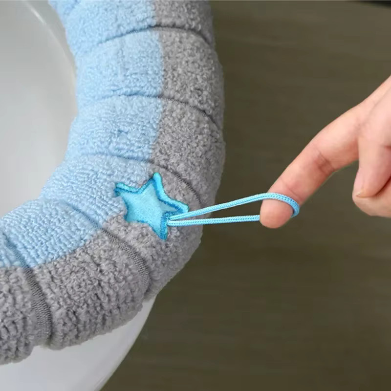 Nea restool Universal Toilettensitzbezug weich und warm, waschbar, Farben: Blau oder Grün - Bild 4